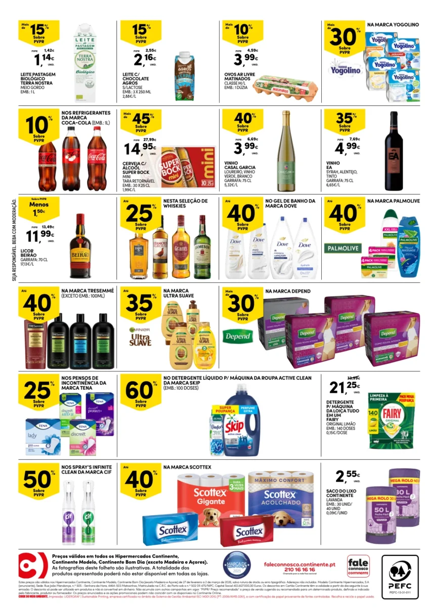 Página do Folheto Continente Fim Semana