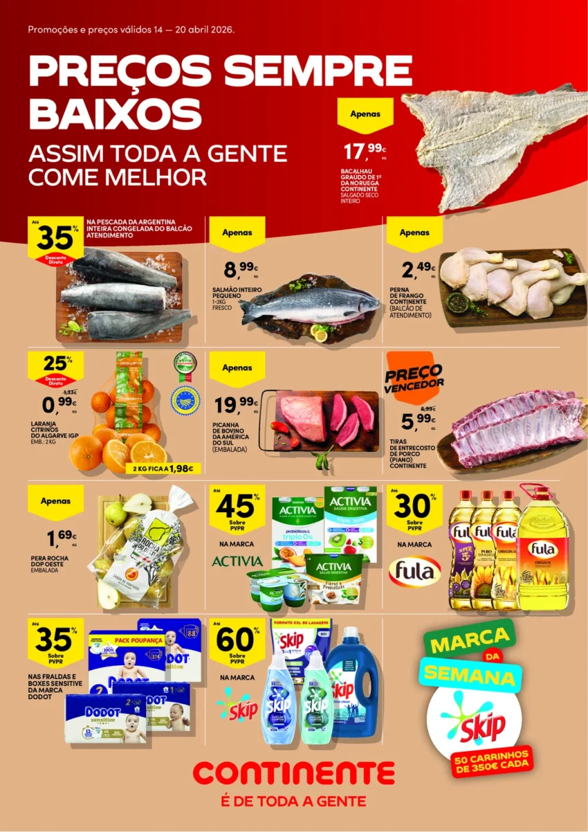 Capa do Folheto Continente