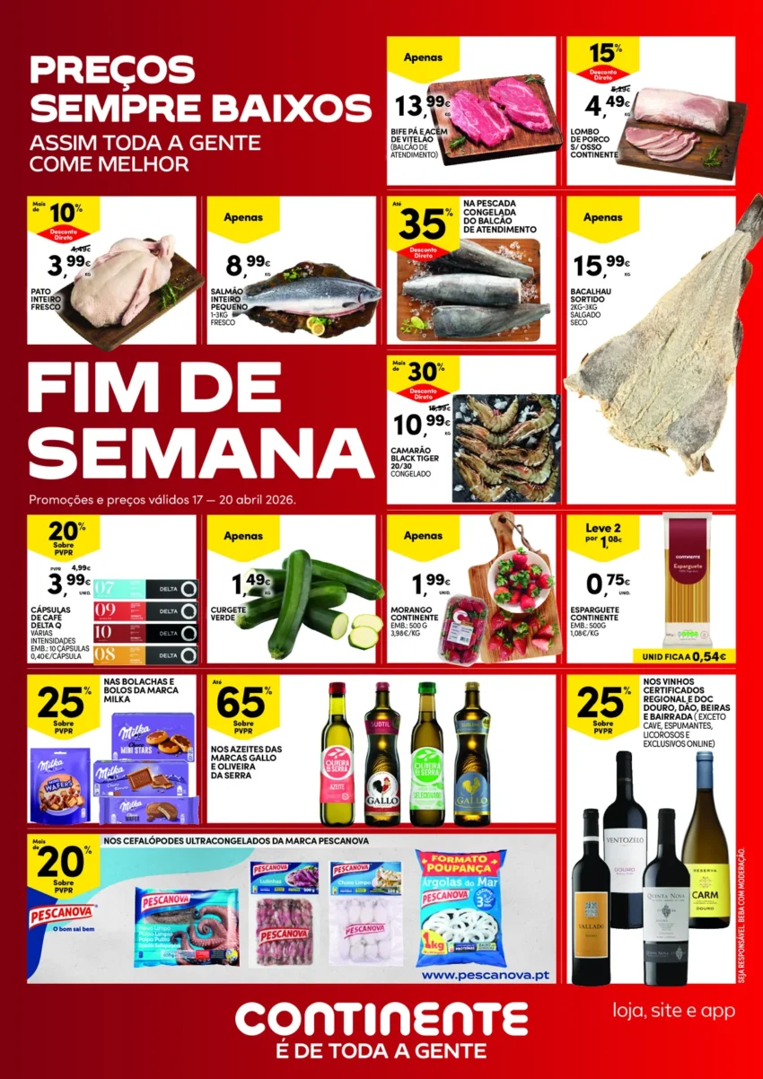 Capa do Folheto Continente Fim Semana