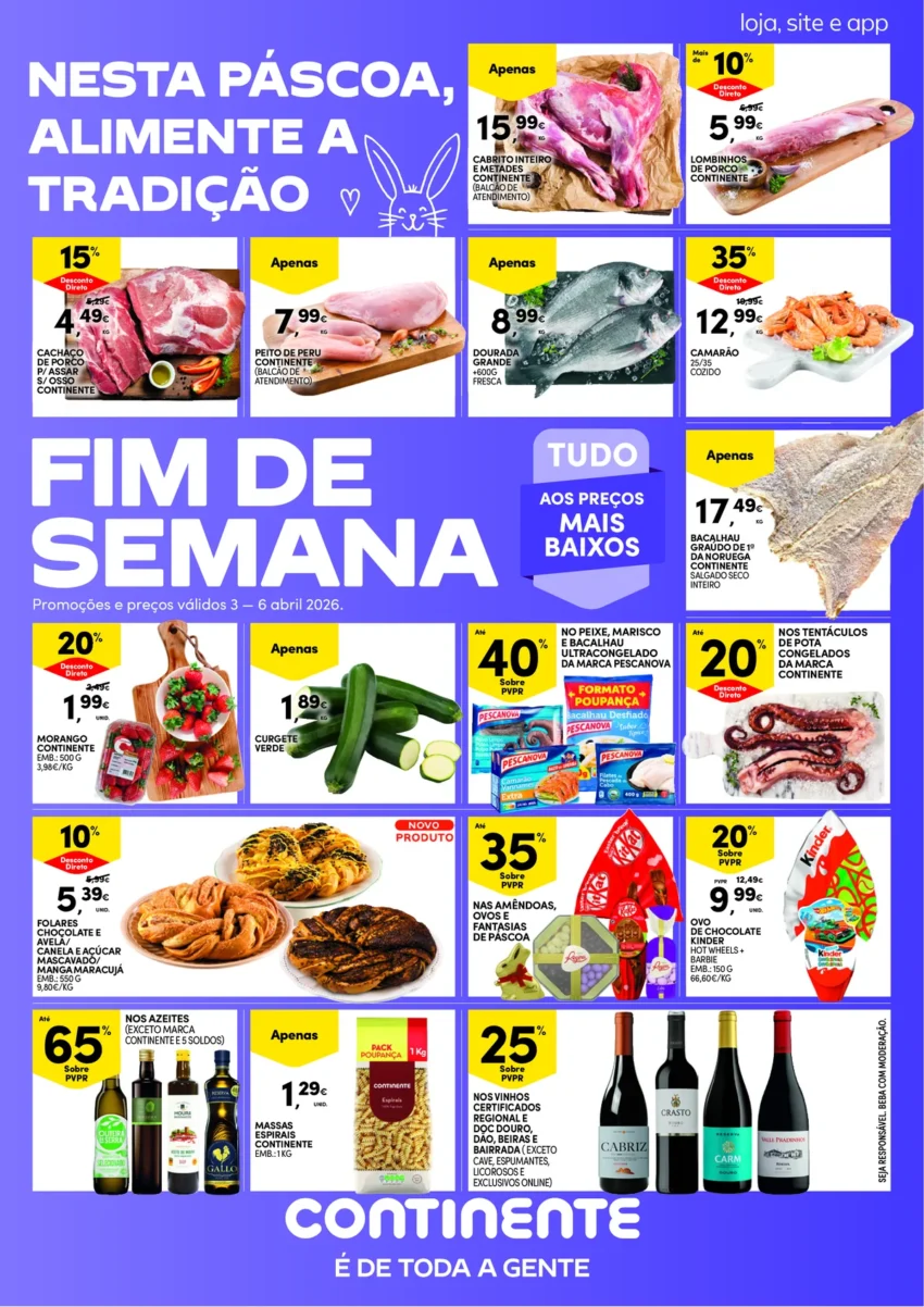 Capa do Folheto Continente Fim Semana