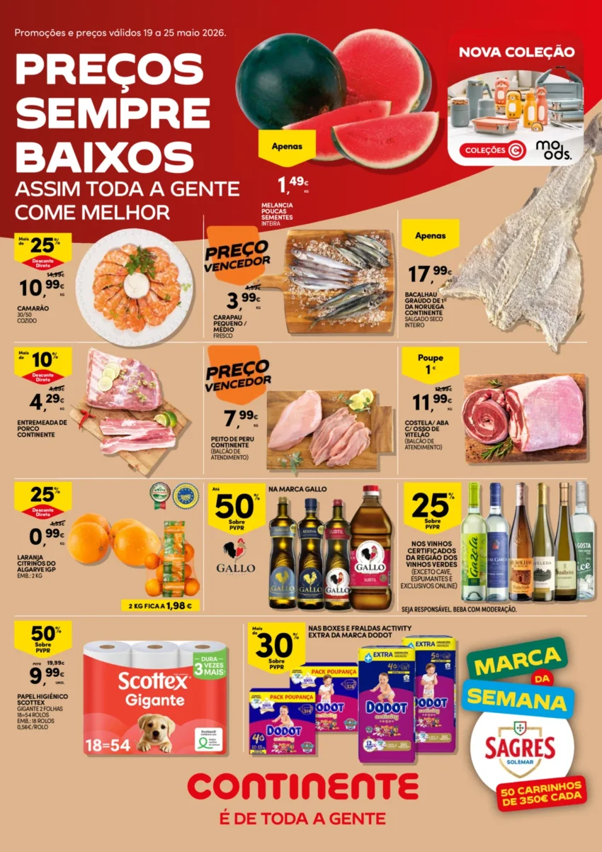 Capa do Folheto Continente