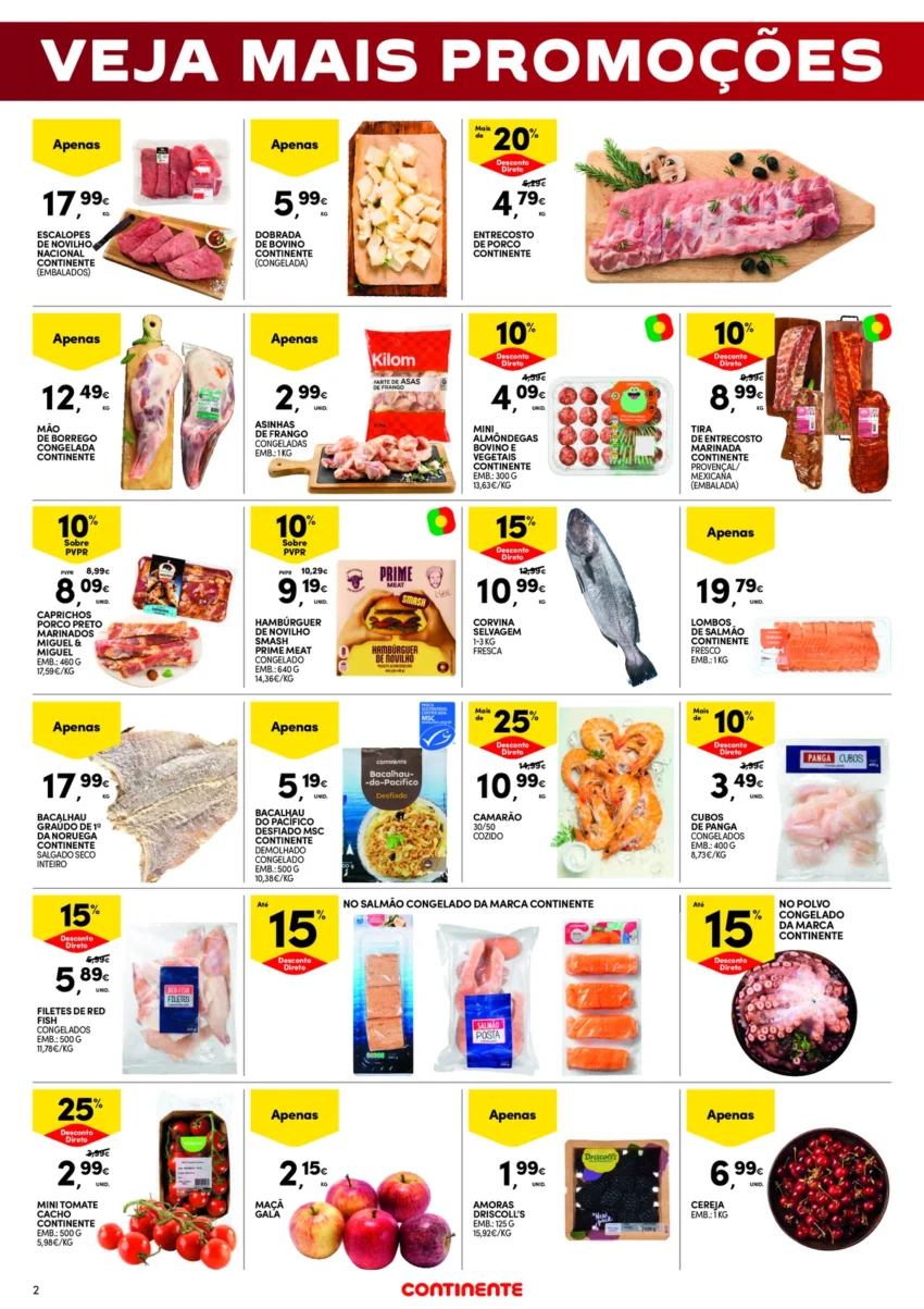 Página 2 do Folheto Continente Fim De Semana