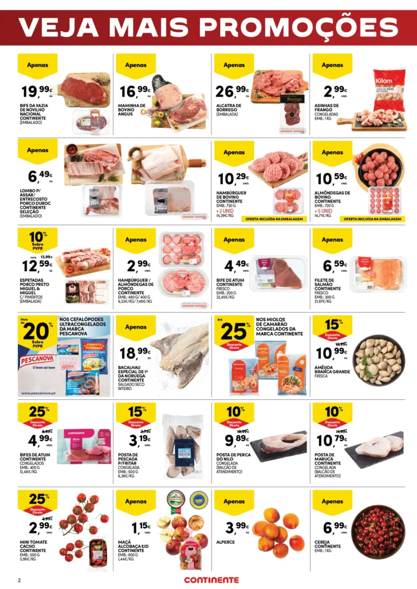 Página 2 do Folheto Continente Fim De Semana