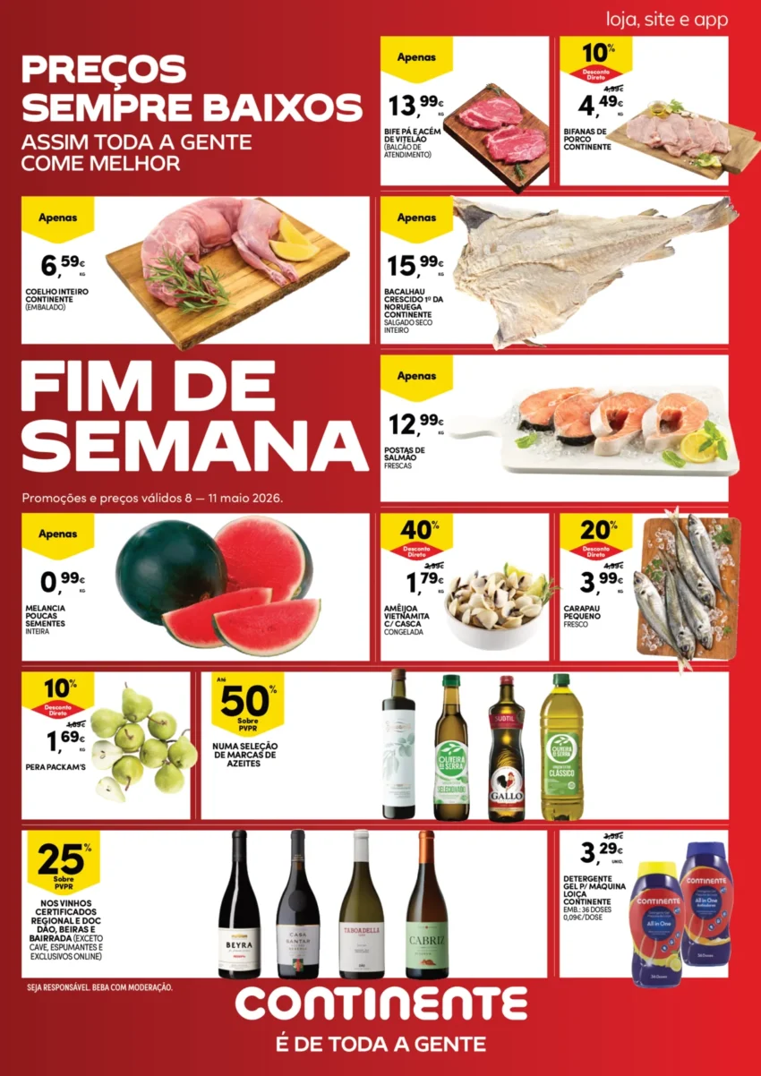 Capa do Folheto Continente Fim Semana