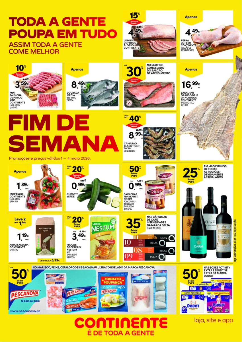 Capa do Folheto Continente Fim Semana