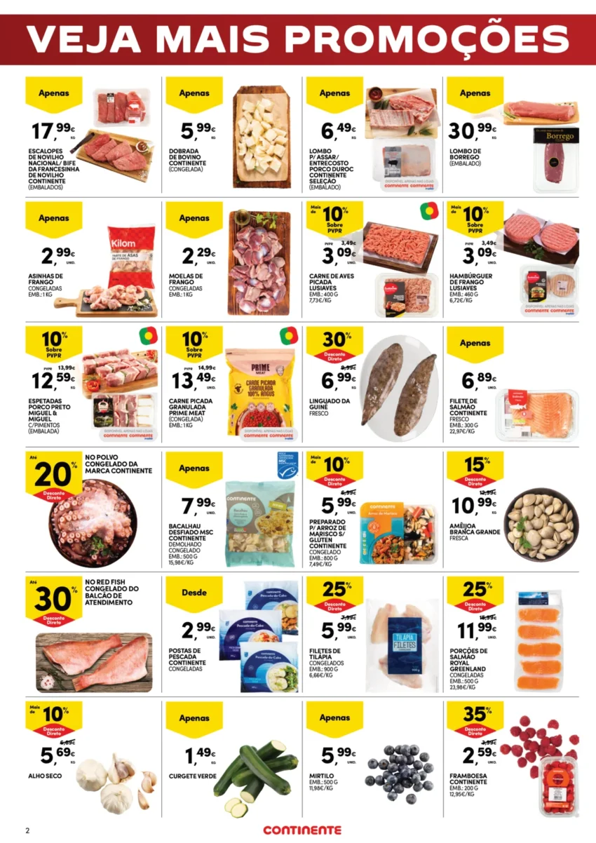 Página 2 do Folheto Continente Fim Semana