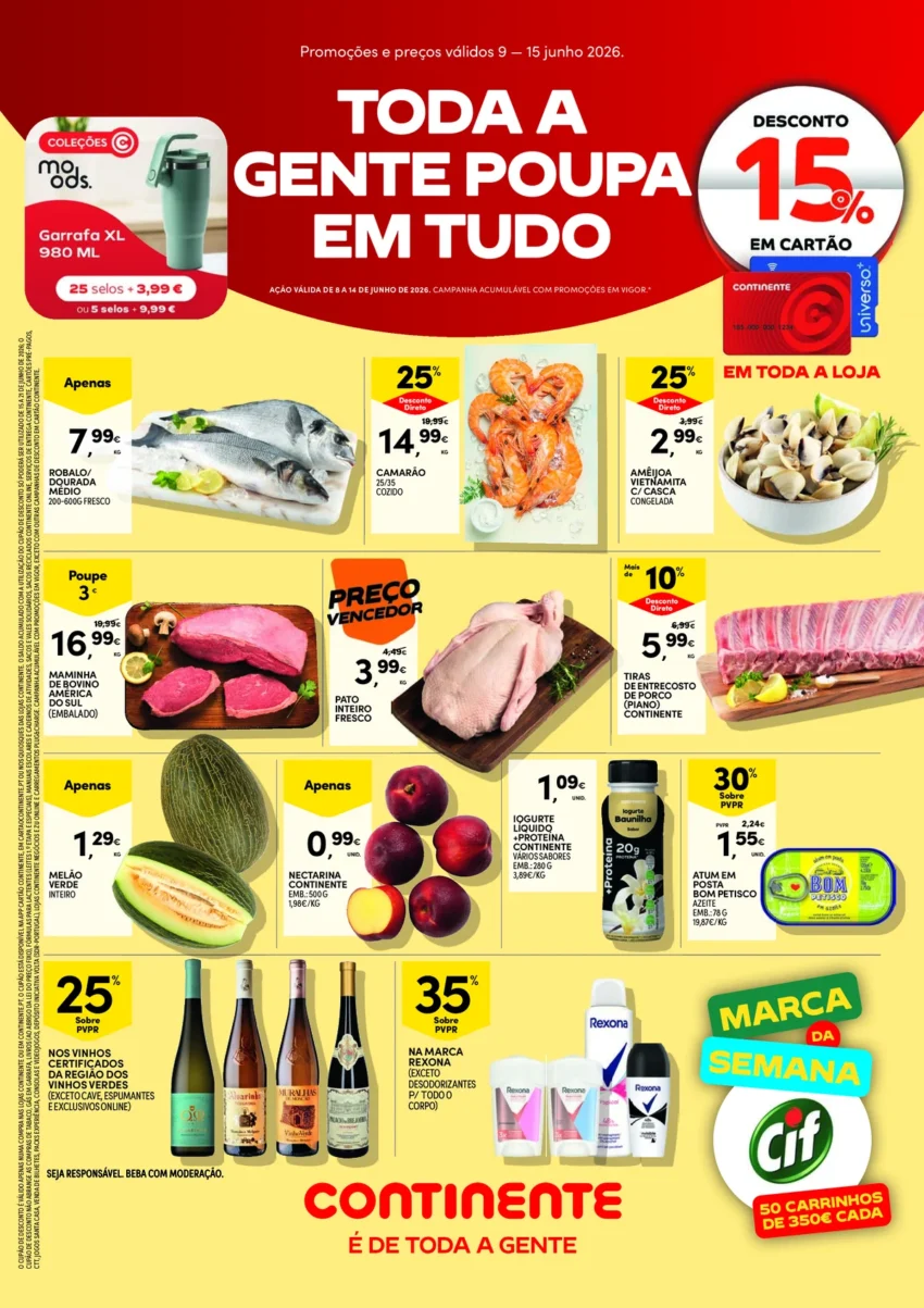 Página 1 do Folheto Continente