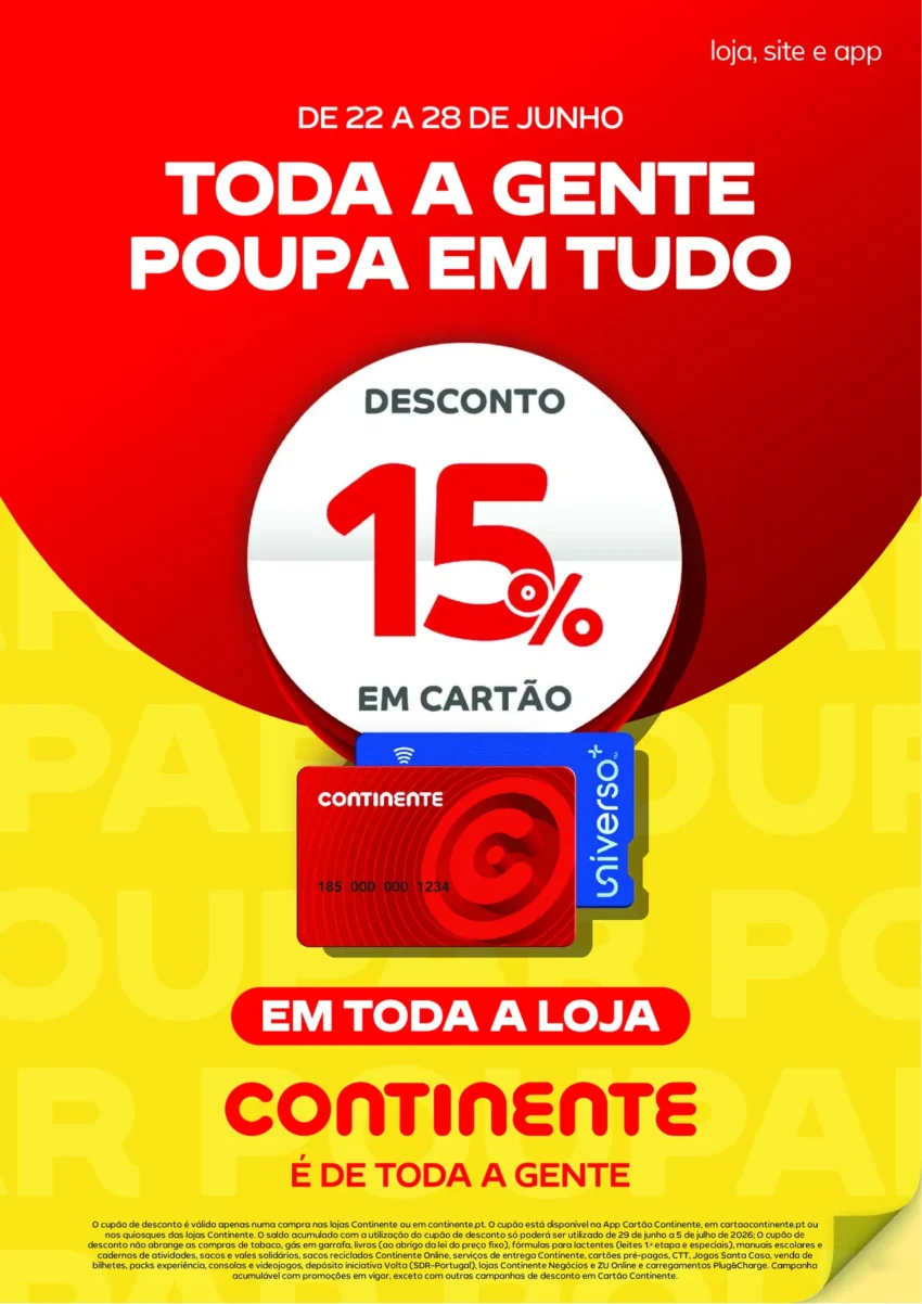 Página 1 do Folheto Continente