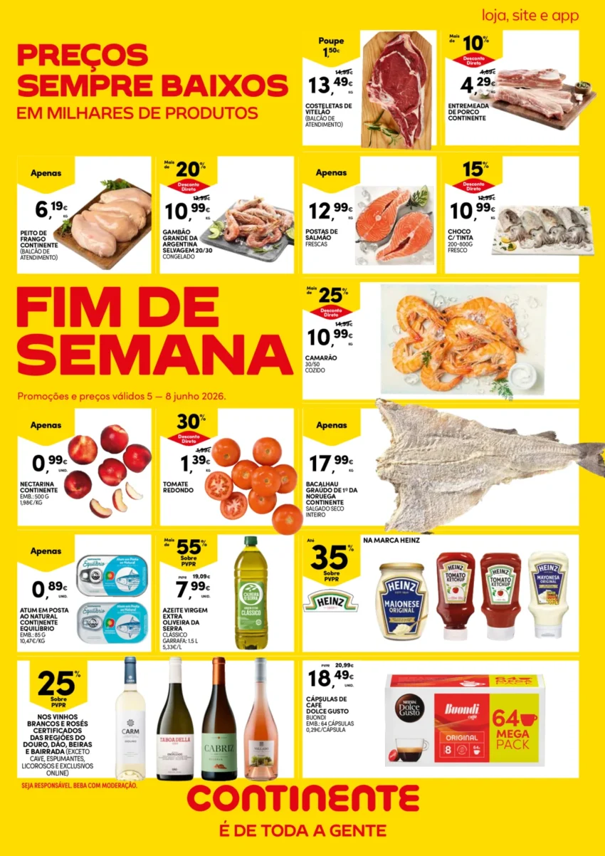 Capa do Folheto Continente Fim Semana