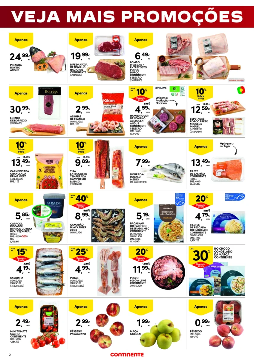 Página 2 do Folheto Continente Fim Semana