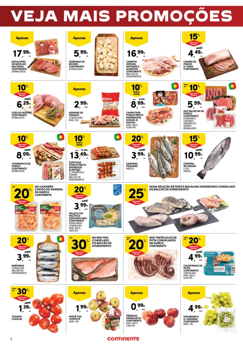 Página 2 do Folheto Continente Fim Semana