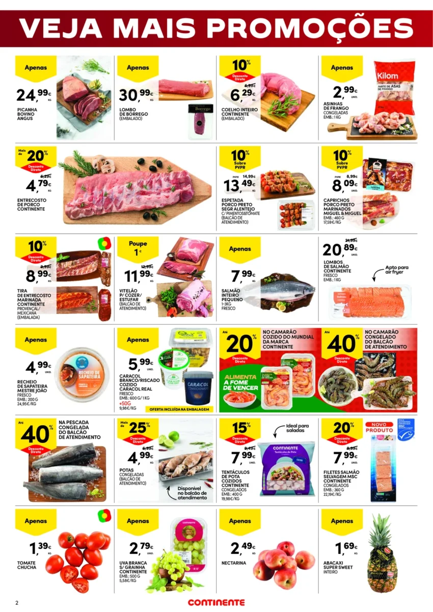 Página 2 do Folheto Continente Fim Semana