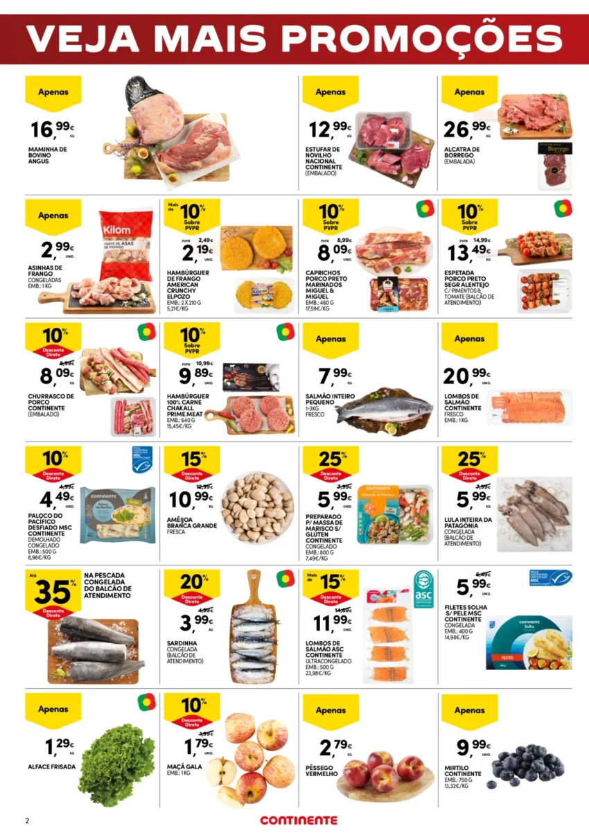 Página 2 do Folheto Continente Fim Semana