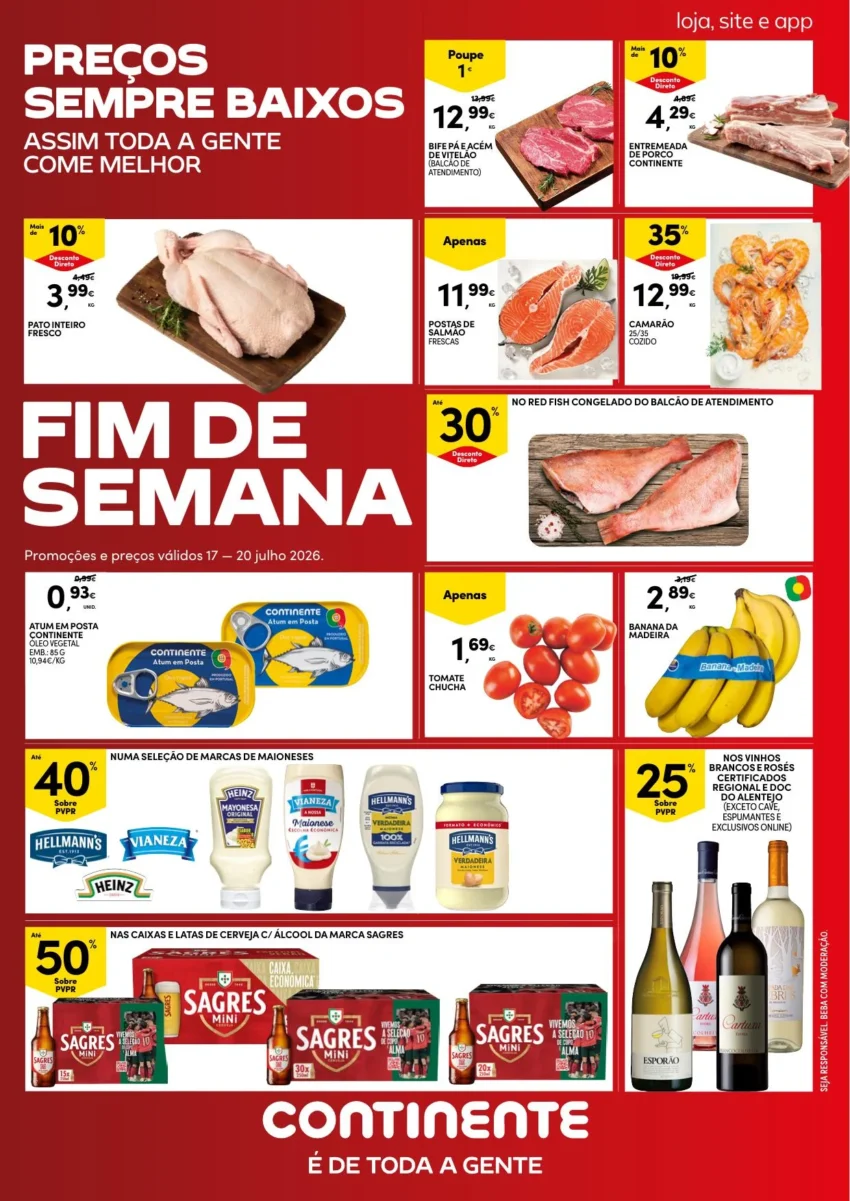 Página 1 do Folheto Continente