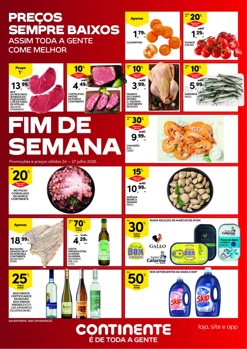 Página 1 do Folheto Continente Fim De Semana