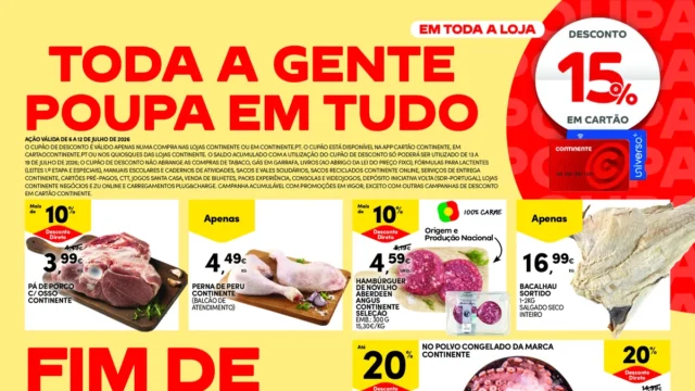 Folheto Continente fim-de-semana (10 a 13 julho)