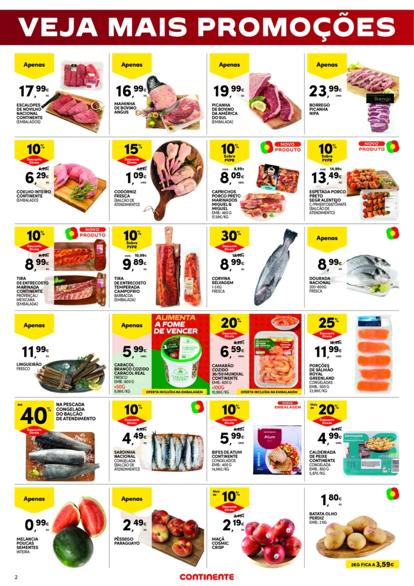 Página 2 do Folheto Continente Fim Semana
