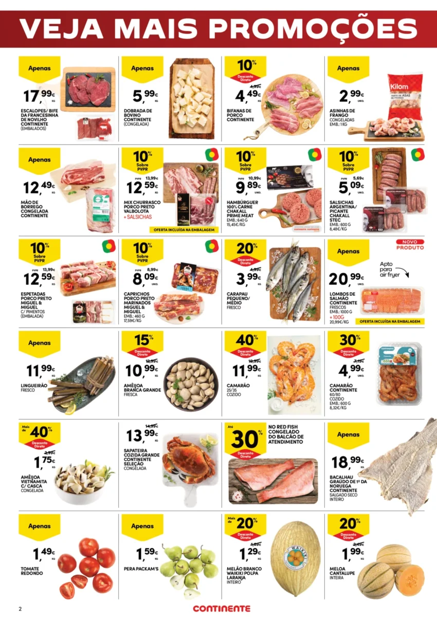 Página 2 do Folheto Continente Fim Semana