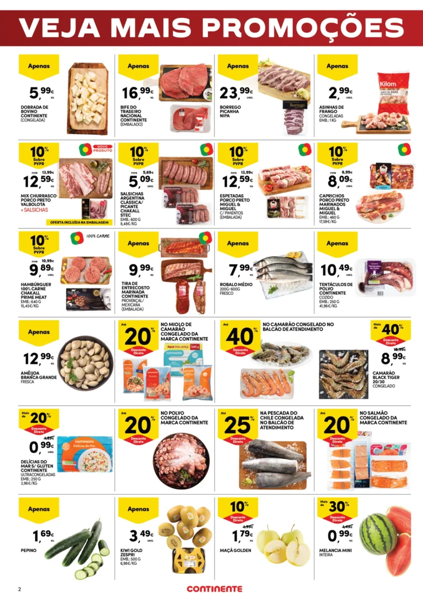 Página 2 do Folheto Continente Fim Semana