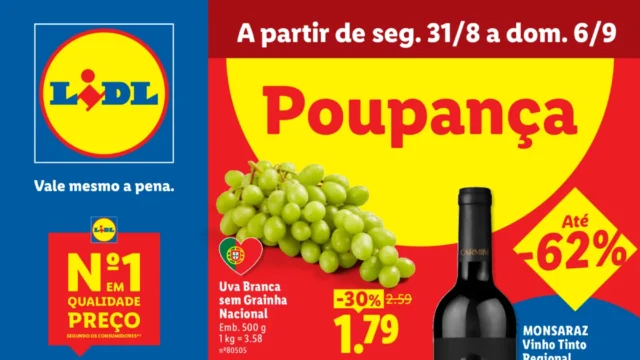 Antevisão Folheto Lidl Promoções (31 agosto a 6 setembro)