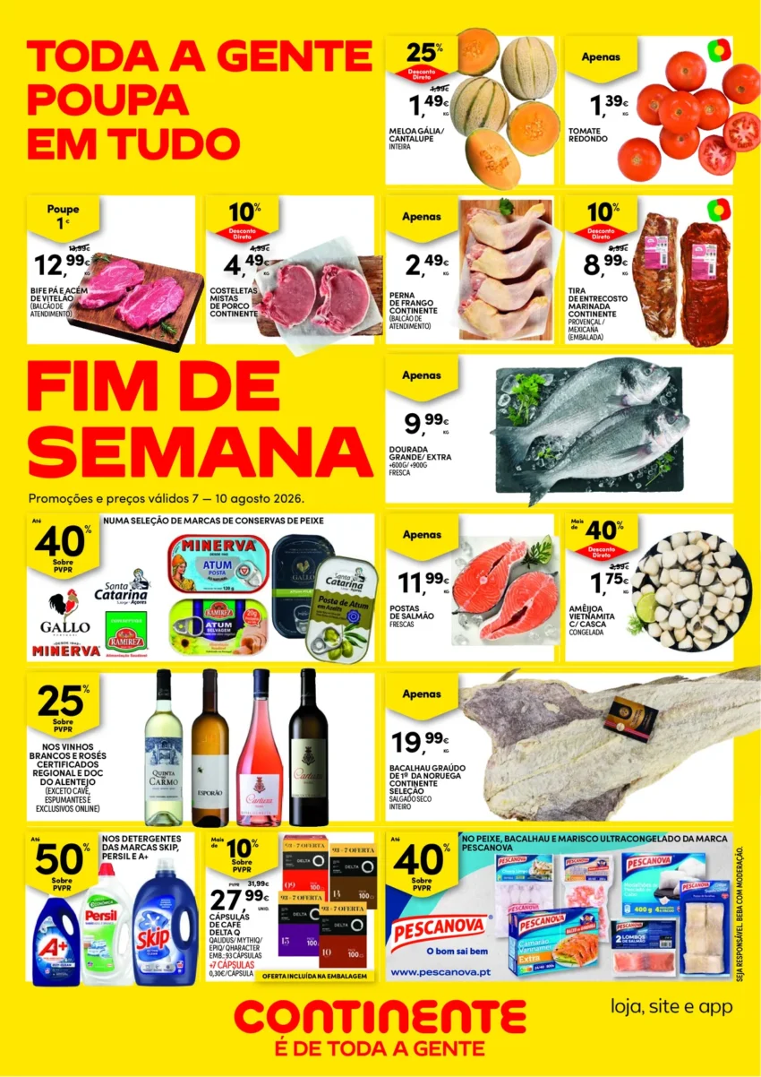Página 1 do Folheto Continente Fim Semana
