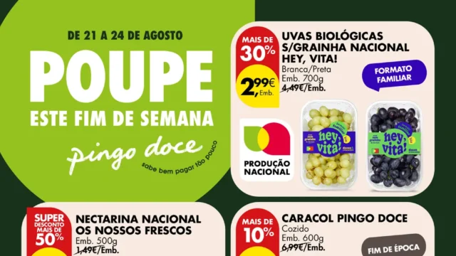 Antevisão Folheto Pingo Doce fim-de-semana (21 a 24 agosto)