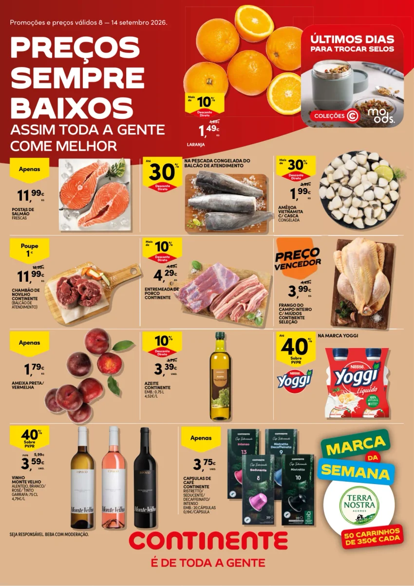 Página 1 do Folheto Continente