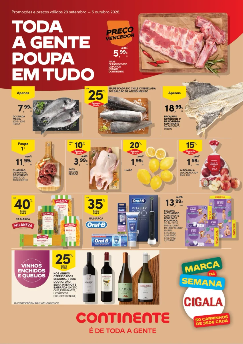 Página 1 do Folheto Continente