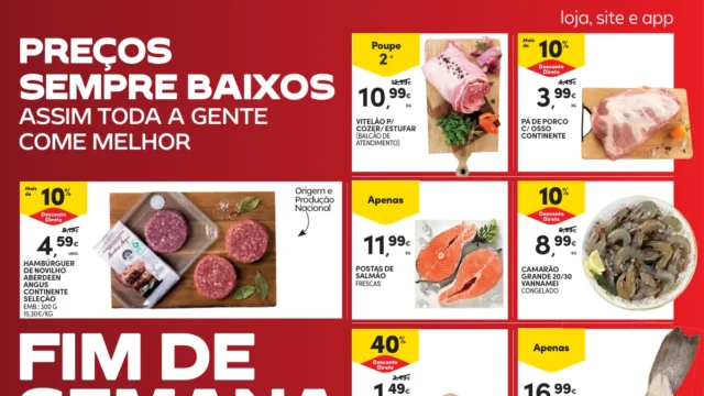 Folheto Continente fim de semana (25 a 28 setembro)