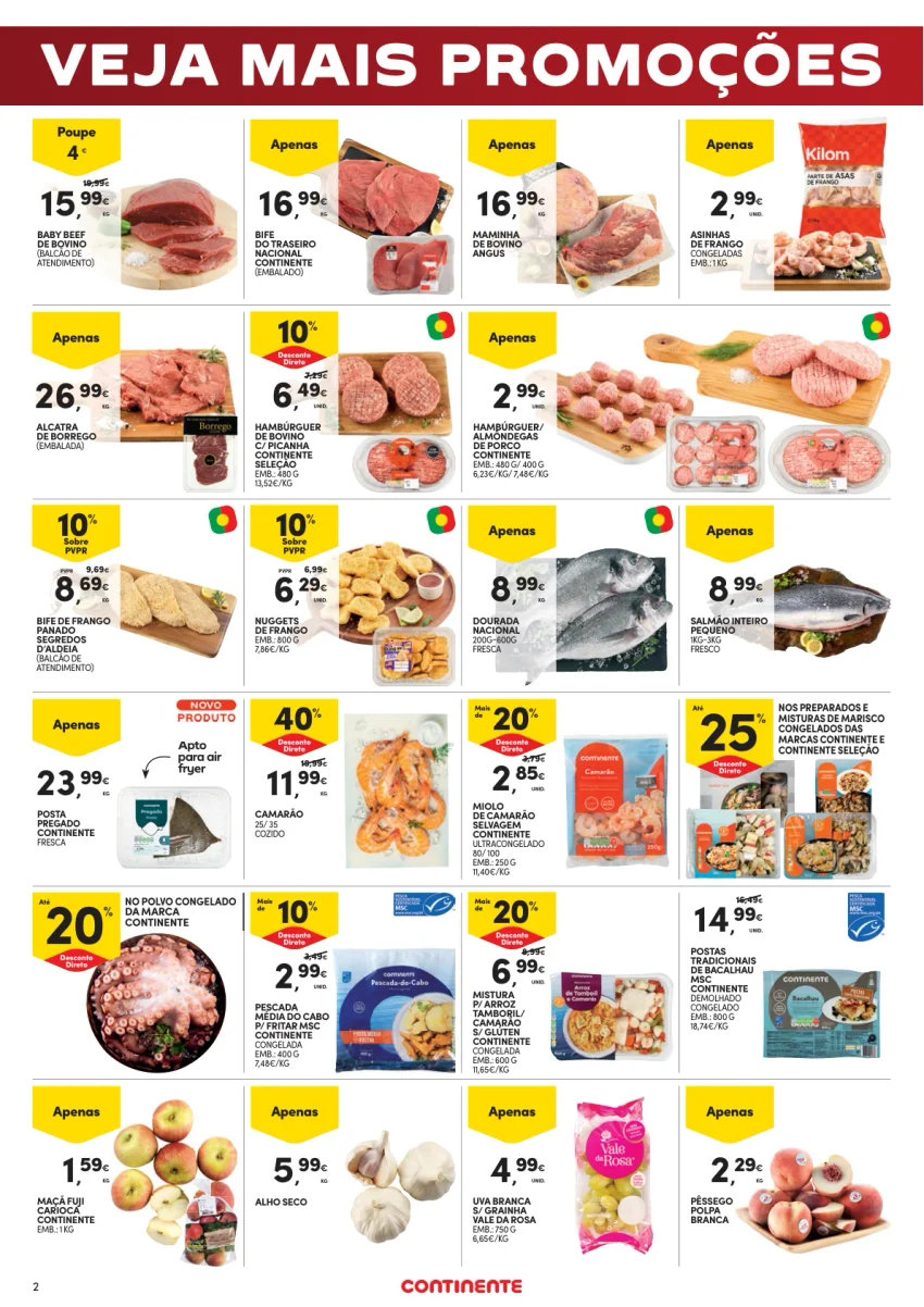 Página 2 do Folheto Continente Fim De Semana