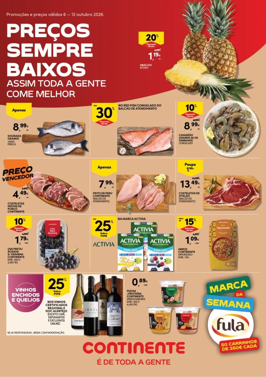 Página 1 do Folheto Continente