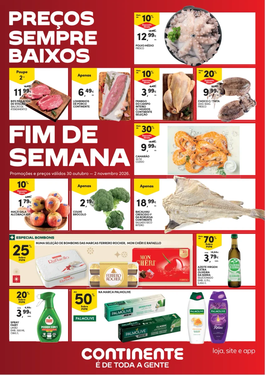 Página 1 do Folheto Continente Fim De Semana