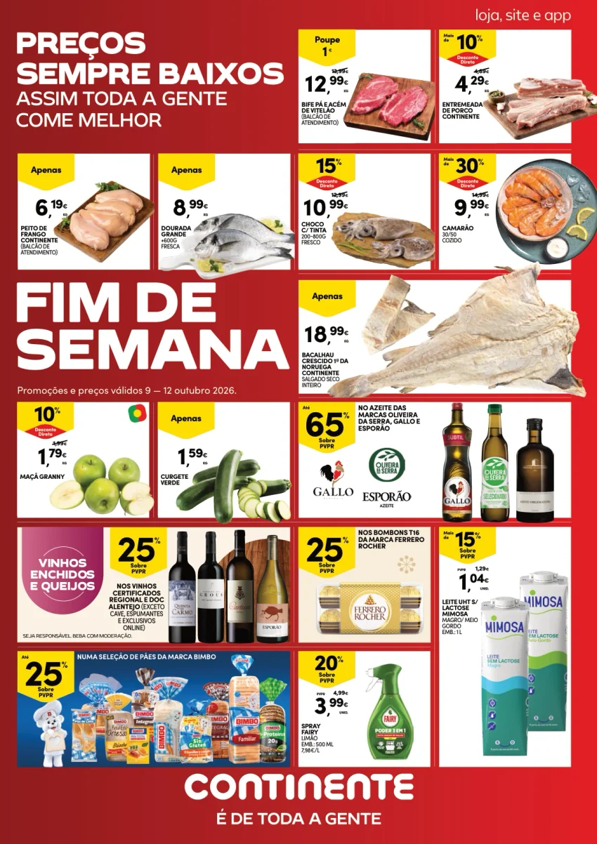 Página 1 do Folheto Continente Fim De Semana