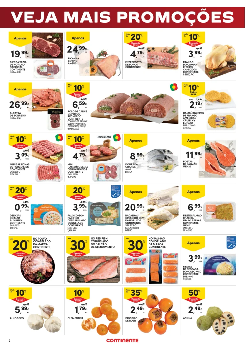Página 2 do Folheto Continente Fim De Semana