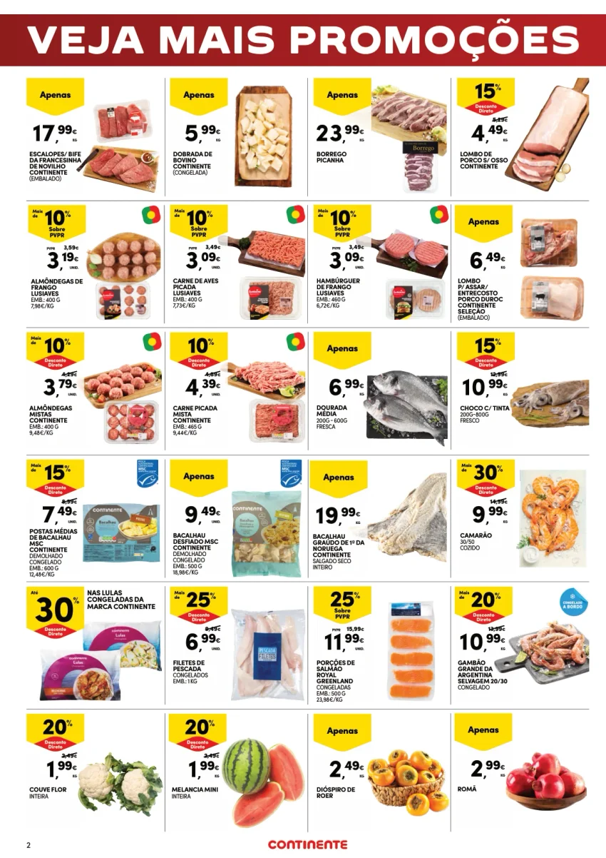 Página 2 do Folheto Continente Fim De Semana