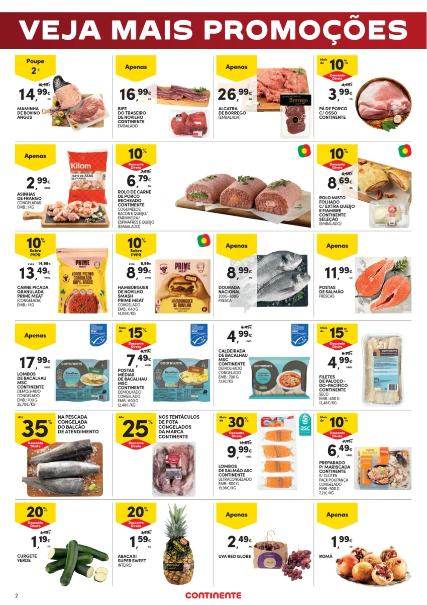 Página 2 do Folheto Continente Fim De Semana
