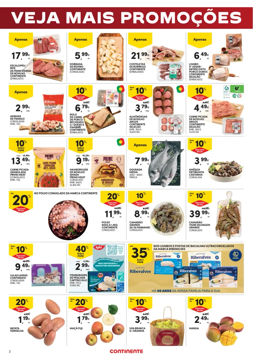 Página 2 do Folheto Continente Fim De Semana