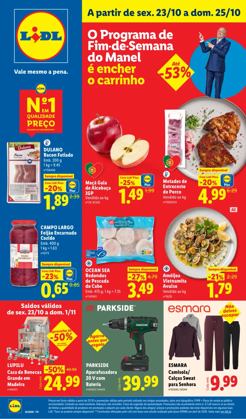 Página 1 do Folheto LiDL Promoções Fim De Semana